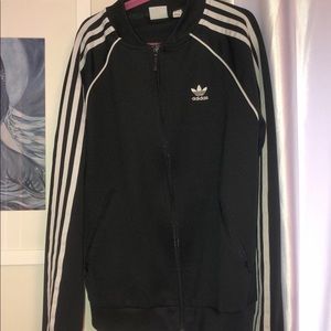 Black Unisex Adidas Zip-up